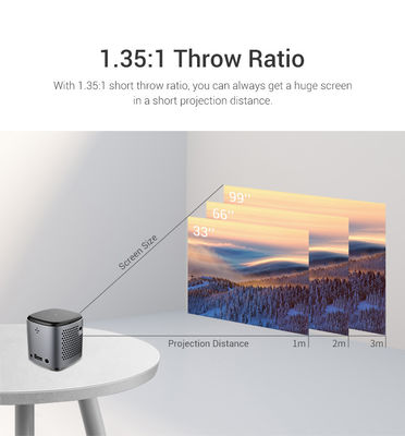 İyi bir fiyat. Açık Hava Kampı kompakt DLP Mini Projector 4k Akıllı Video Android Cube çevrimiçi